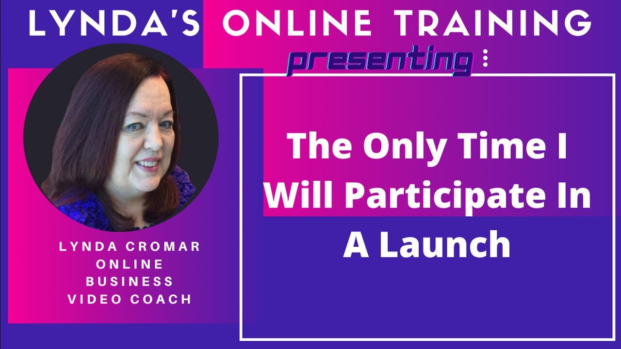 The Only Time I Will Participate In A Launch