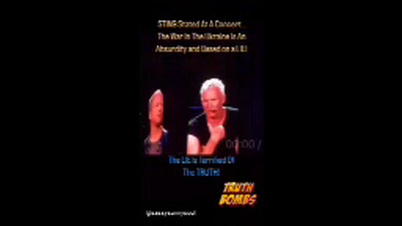 Sting admitting Ukraine war is a hoax!