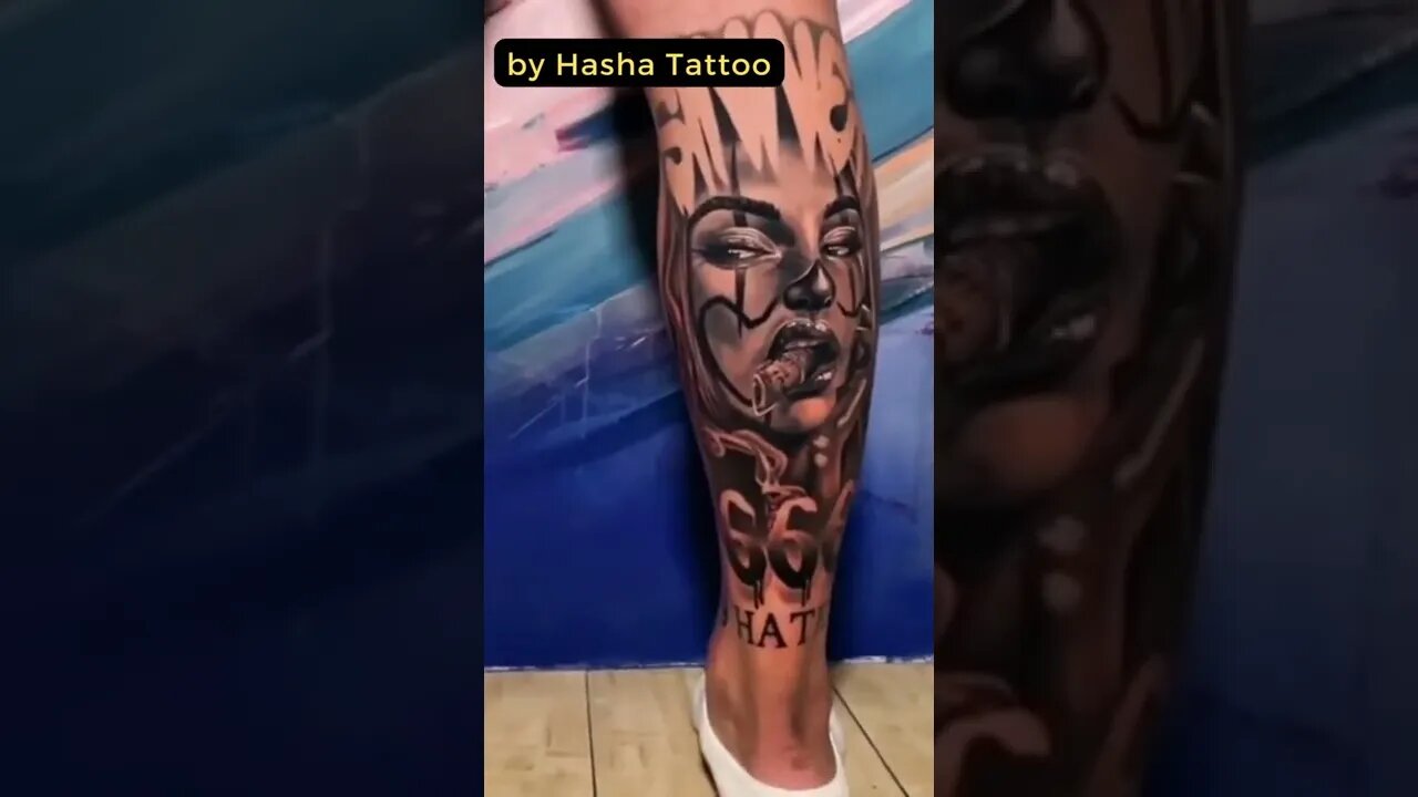 Stunning work by Hasha Tattoo #shorts #tattoos #inked #youtubeshorts