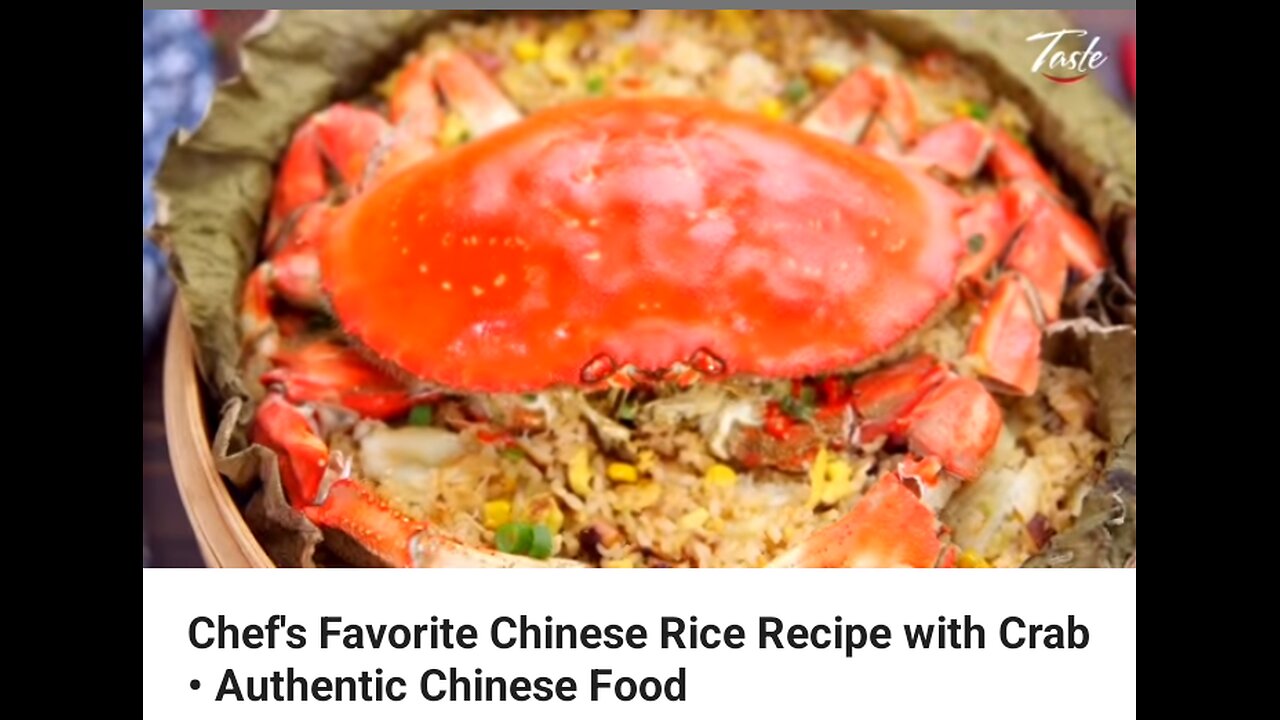 Chef's fevarit Chinese rice recipe with Crab -authentick Chinese food