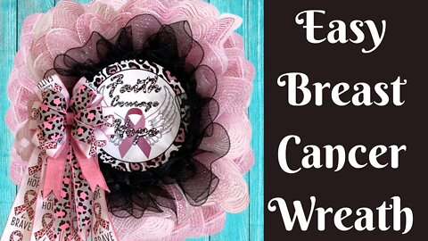 Easy Breast Cancer Awareness Wreath
