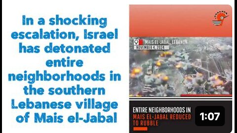 In a shocking escalation, Israel has detonated entire neighborhoods in the southern Lebanese village