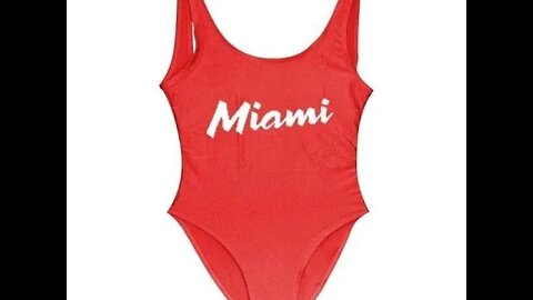 MIAMI One Piece Swimsuit Bodysuit "EveryDay Is A Bikini Day!"