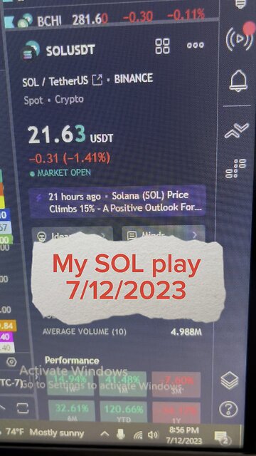 July 12, 2023 - My #SOL Play
