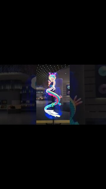 3D hologram with 4 stick frame display! 🐉