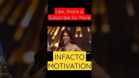 Harnaz Sandhu Best Answer in Miss Universe Competition #infacto_motivation #shorts #harnaazsandhu