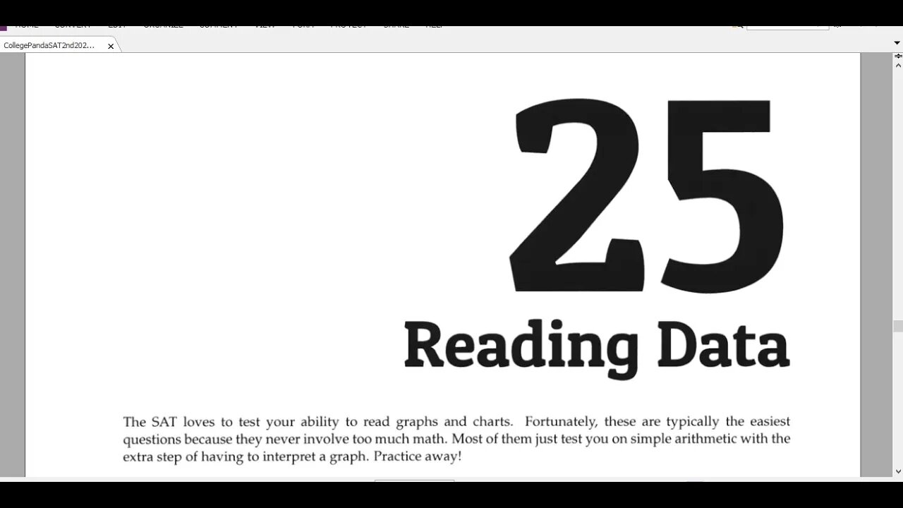 Chapter 25:Part 2 (READING DATA: Q9 up to Q16) , #Panda #SAT #EST Exercise 2nd Edition