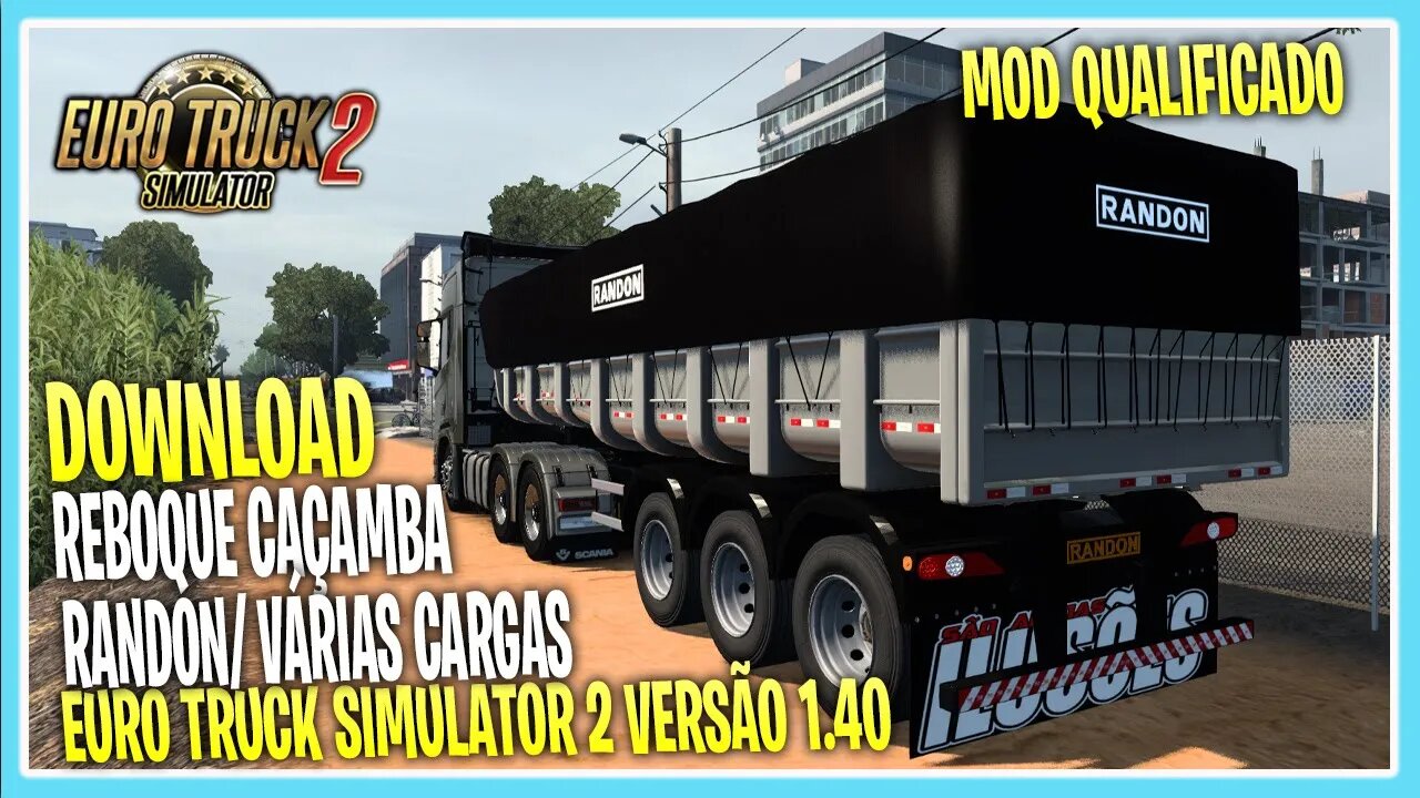 REBOQUE CAÇAMBA 1.40 EURO TRUCK SIMUALTOR VERSÃO 1.40