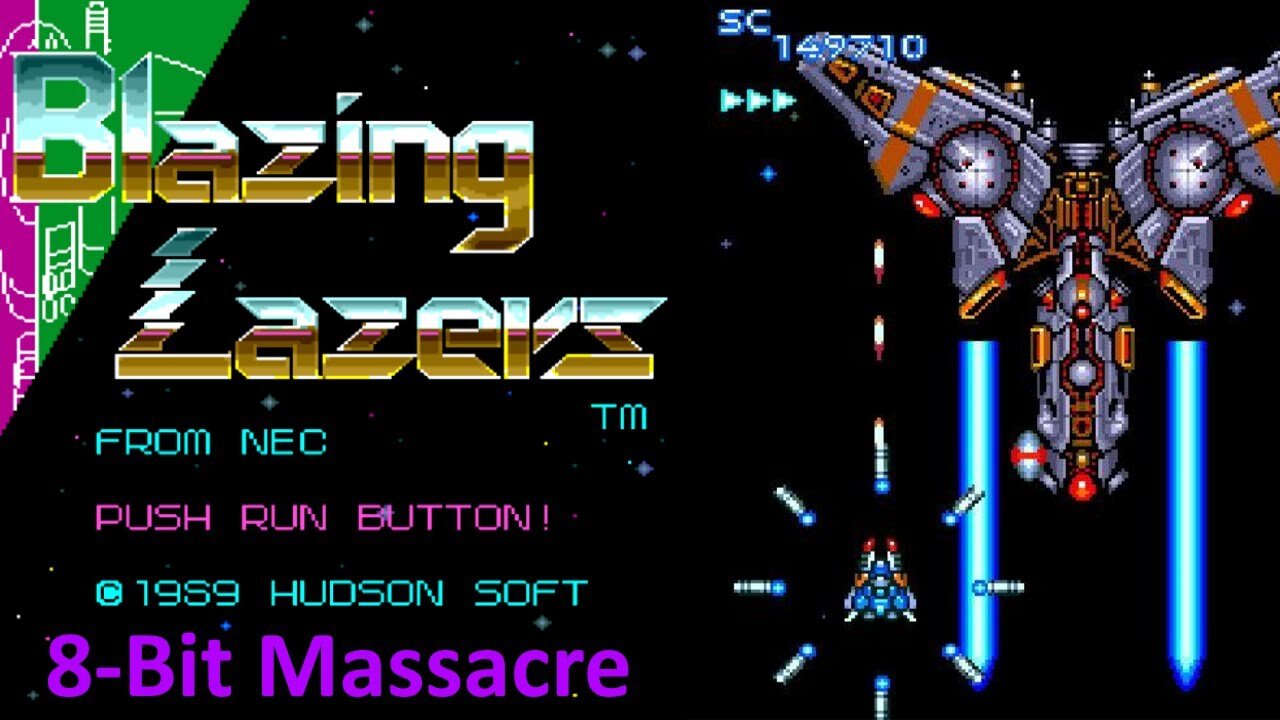 Blazing Lazers - Turbografx-16 (Run #2: Stages 1,2,3,4,5,6,7)