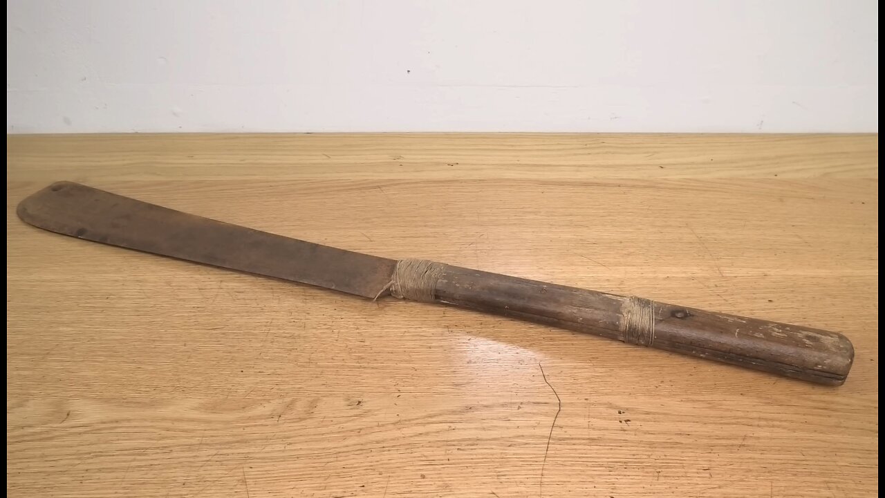 Restoration of Antique Two Handed Cleaver