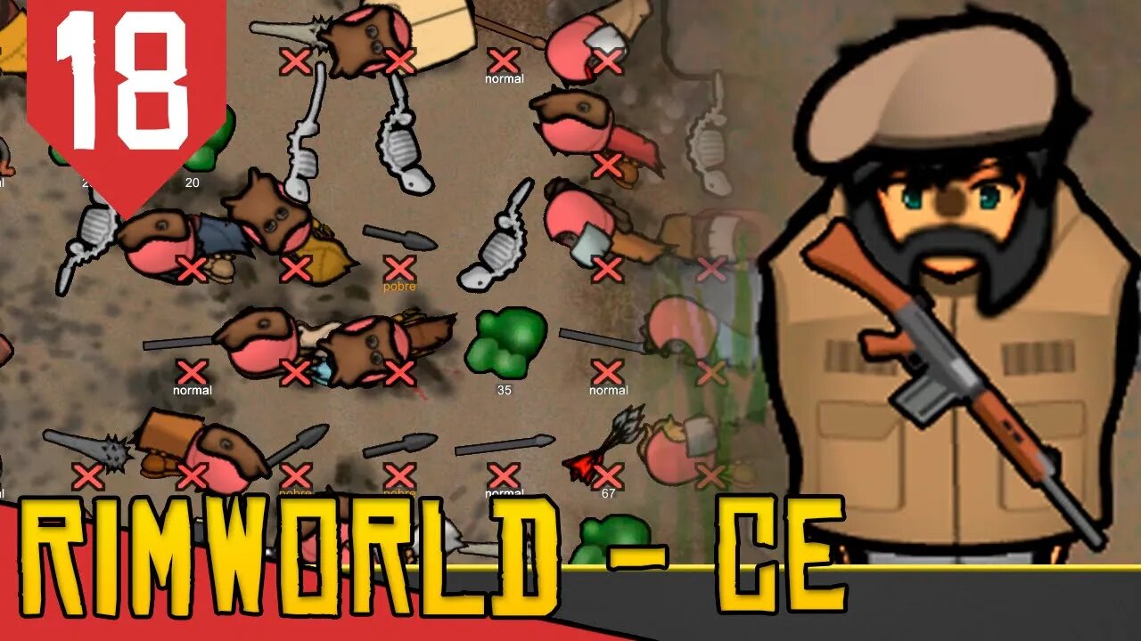BALEIA na Escuridão! Primeiras Mortes - Rimworld Combat Extended #18 [Série Gameplay PT-BR]