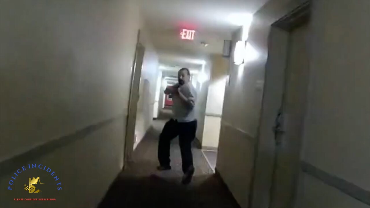 Body-cam footage shows two San Jose police officers injured in shootout at hotel