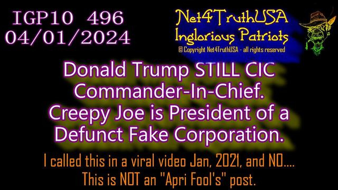 IGP10 496 - DONALD TRUMP STILL CIC - COMMANDER-IN-CHIEF