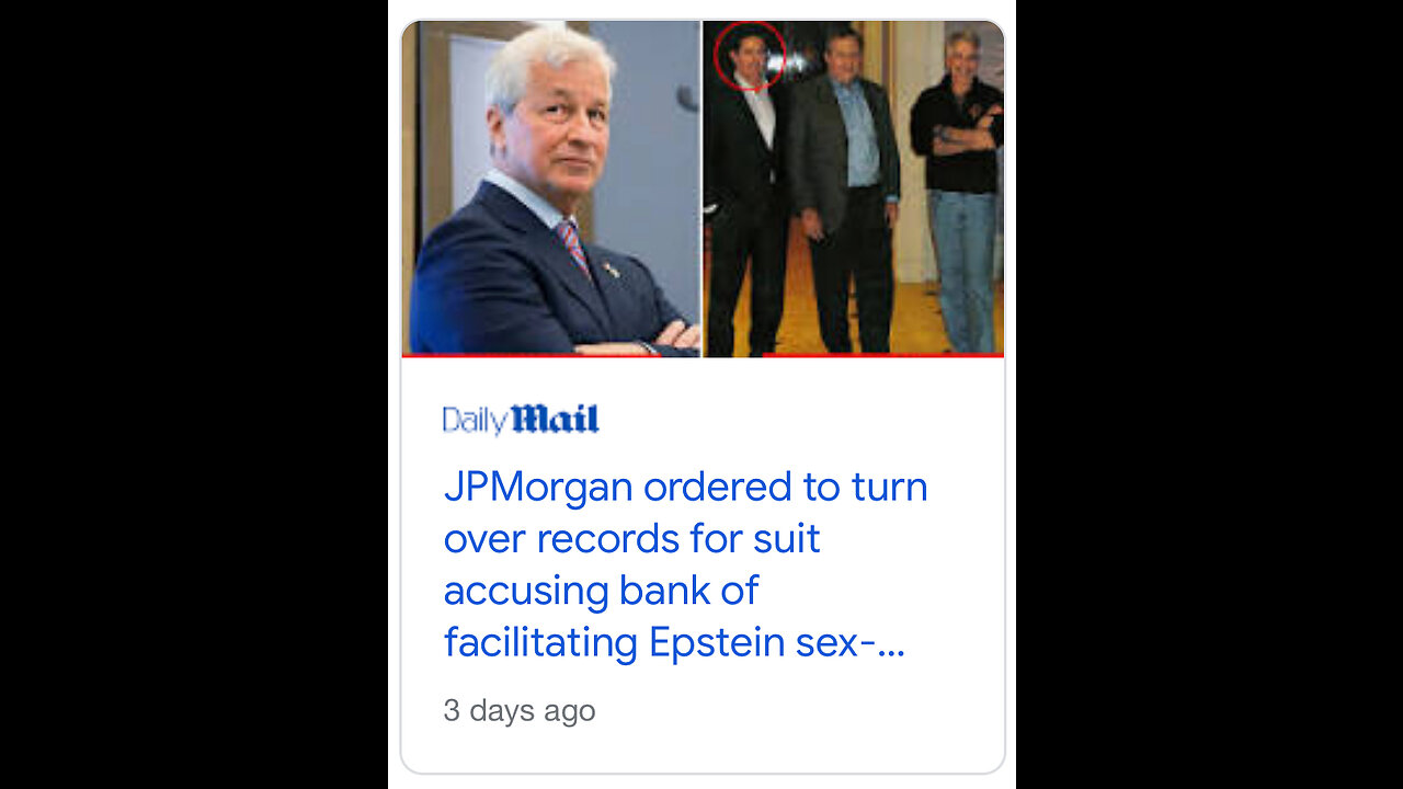 JPMORGAN CEO HAS TIES TO EPSTEIN?