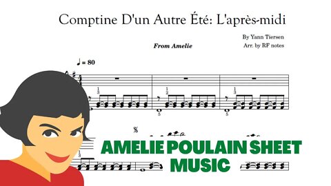 Amelie Poulain Sheet music (easier version)