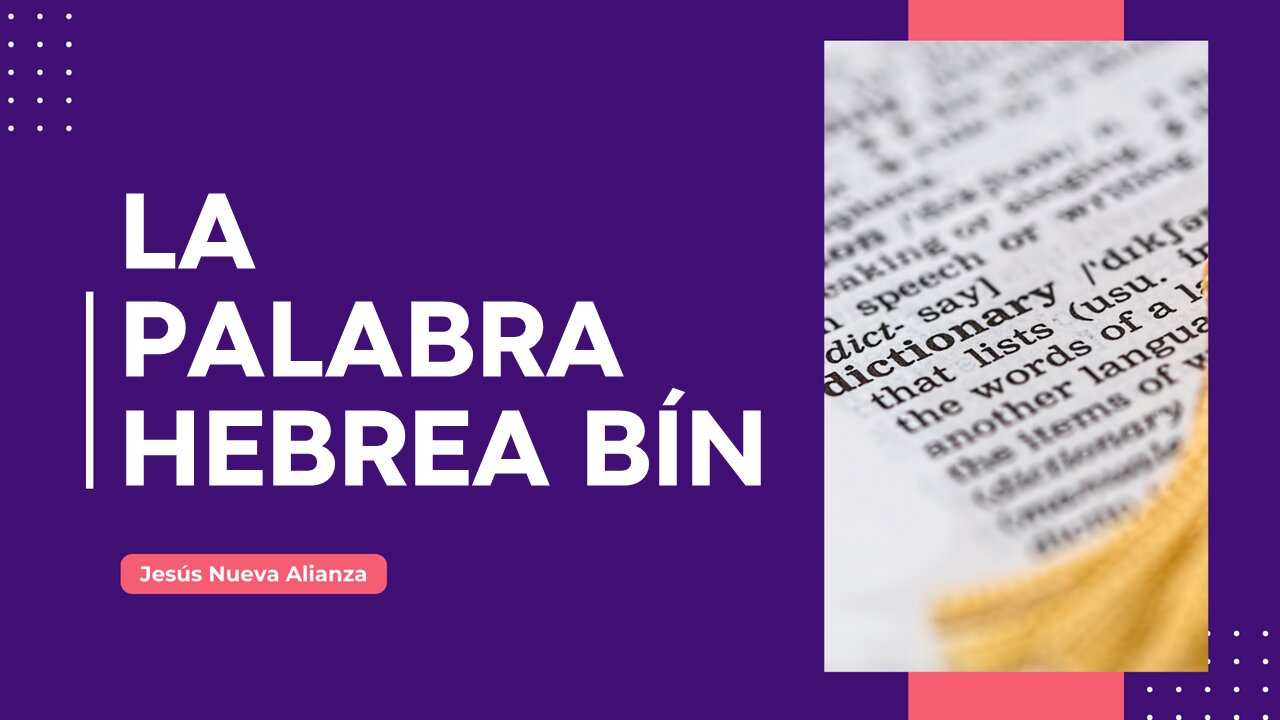 📗 La palabra hebrea bín