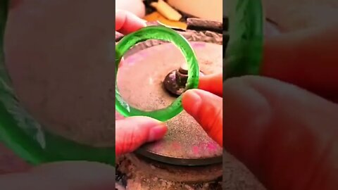 convert base of glass bottle in amazing bangle