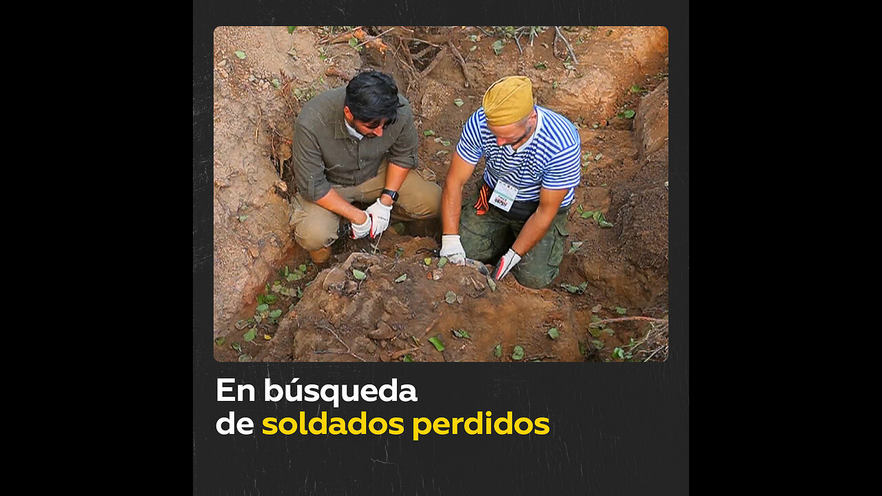 Voluntarios buscan a soldados caídos en la Segunda Guerra Mundial en Rusia