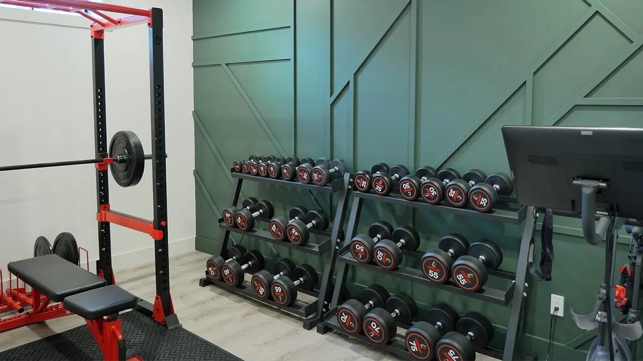 Our Home Gym 🏋🏽 and Amazing Accent Wall!