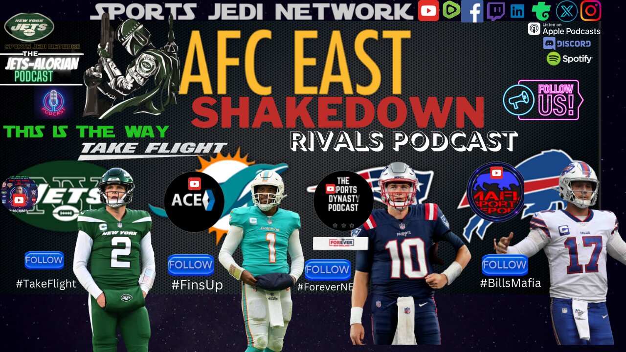 🏈AFC East SHAKEDOWN RIVALAS PODCAST| BILLS, DOLPHINS, PATROITS, JETS ROUND TABLE