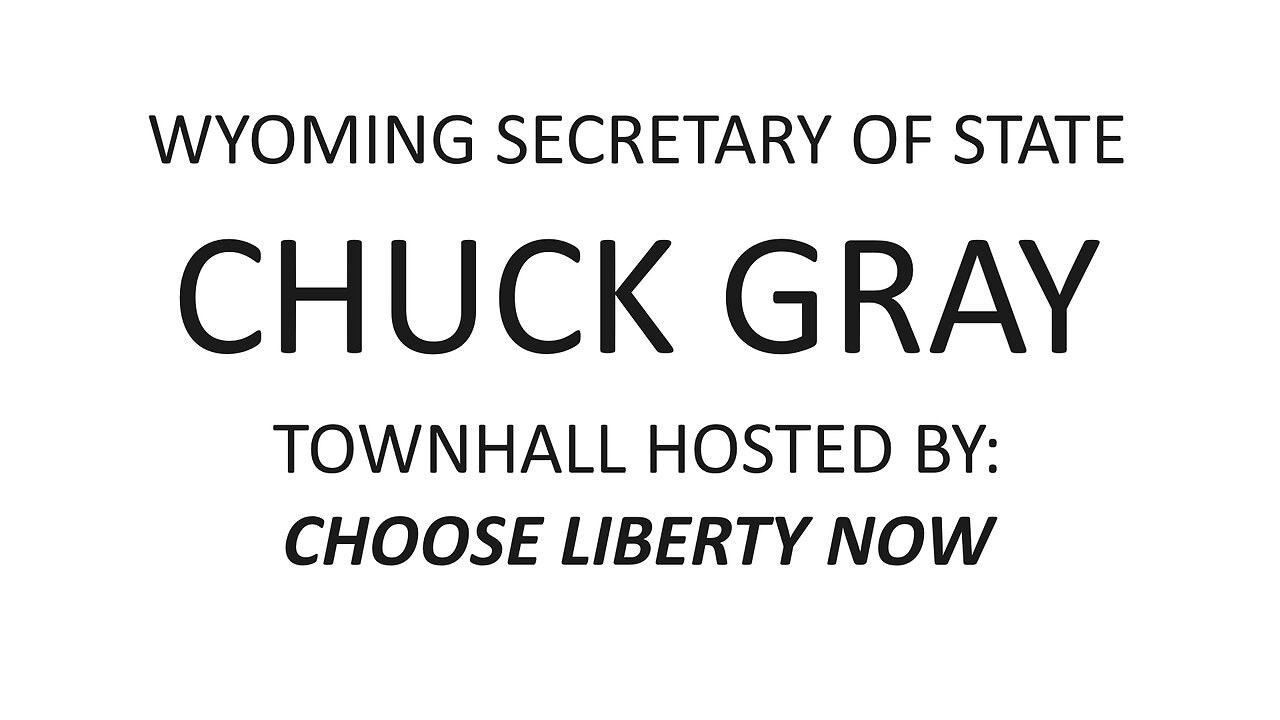 Wyoming Secretary of State Chuck Gray Town hall at the Strand on January 11th, 2024