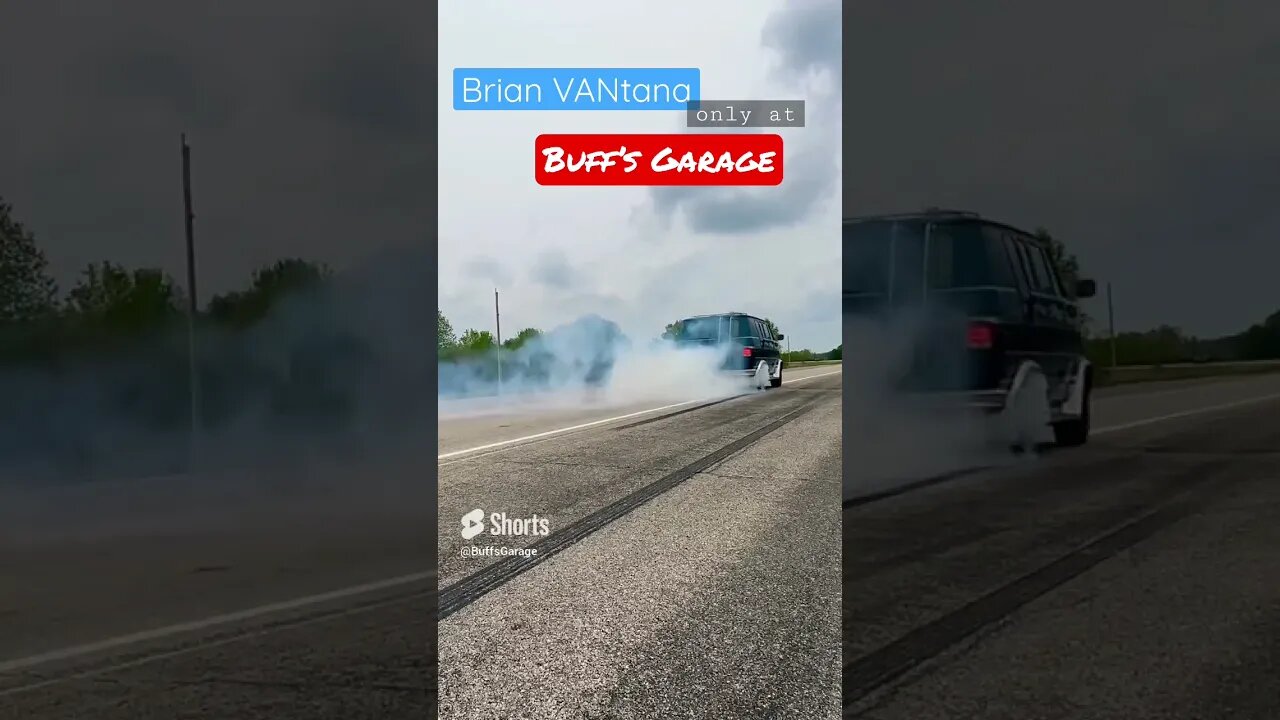 Who knew a V6 full-size van could do Smokey burnouts? Check out Brian VANtana at @BuffsGarage