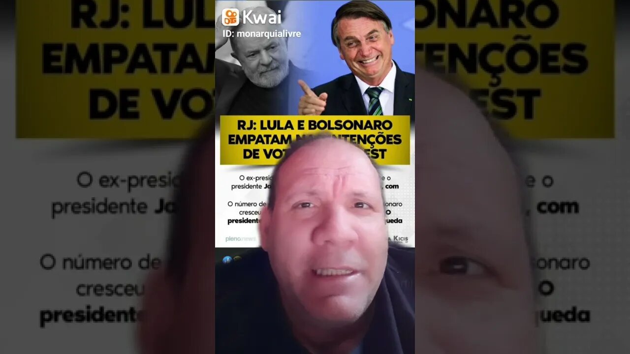 RJ: Lula e Bolsonaro empatam nas intenções de voto: Ambos com 35%