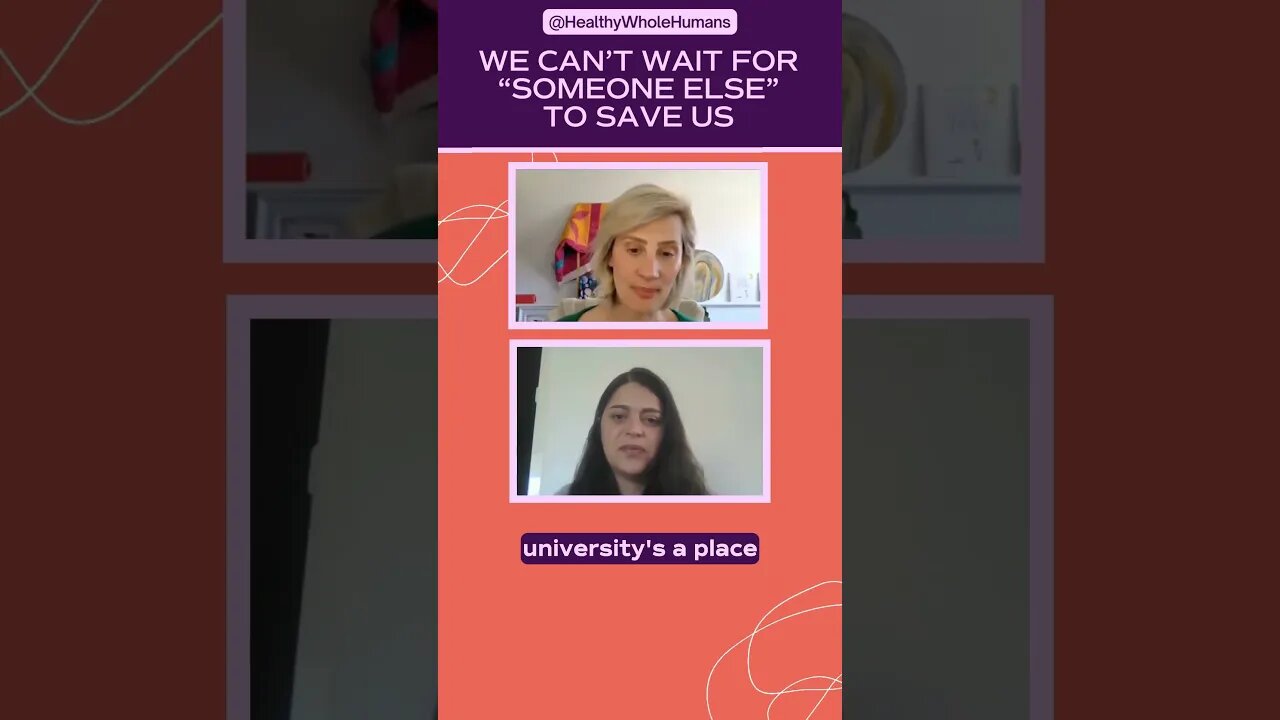 We can't wait for someone else to save us