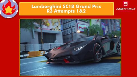 Lamborghini SC18 Grand Prix R3 Attempts 1&2 | Asphalt 9: Legends for Nintendo Switch
