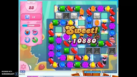 Candy Crush Level 931 Audio Talkthrough, 3 Stars 0 Boosters