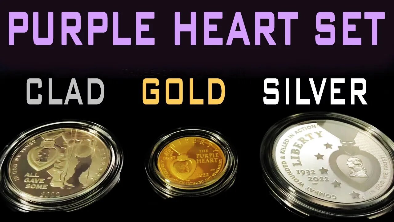 Purple Heart Coins! Gold, Silver, Clad IN HAND!