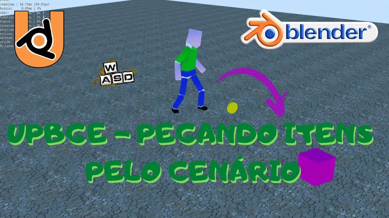 UPBGE - PEGANDO ITENS PELO CENÁRIO