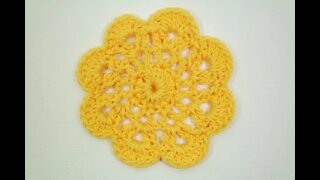 How to crochet flower motif short tutorial by marifu6a