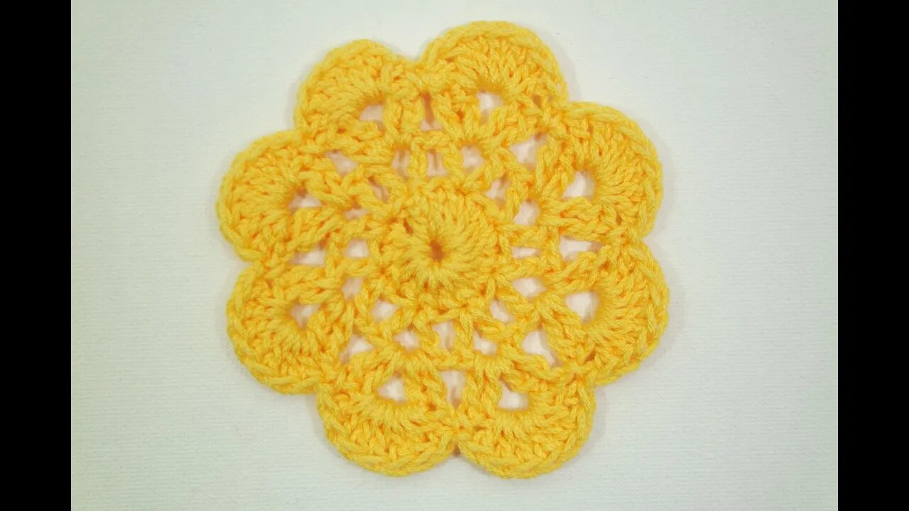 How to crochet flower motif short tutorial by marifu6a