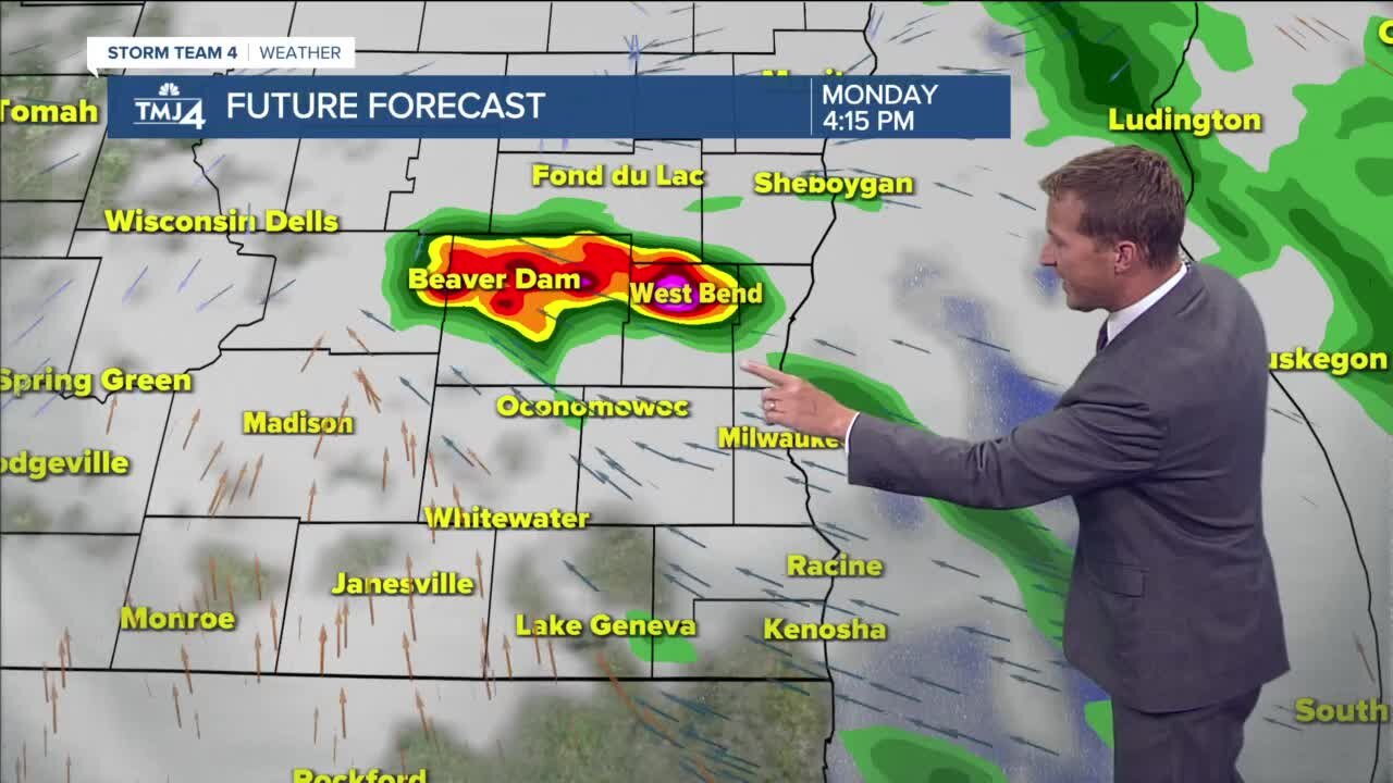 Chance for strong storms Monday afternoon