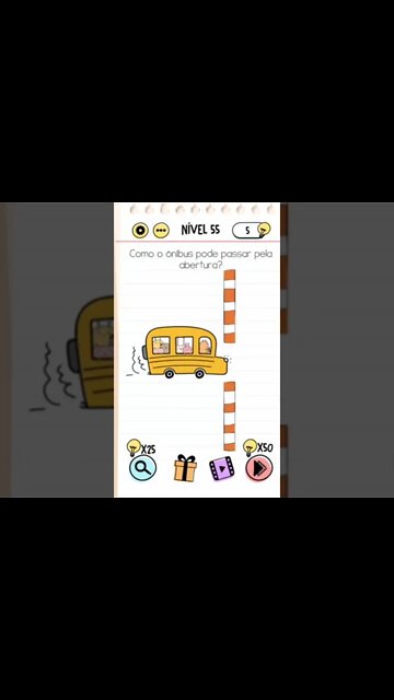 Brain Test Tricky Puzzles Level 55 How can the bus pass through there?