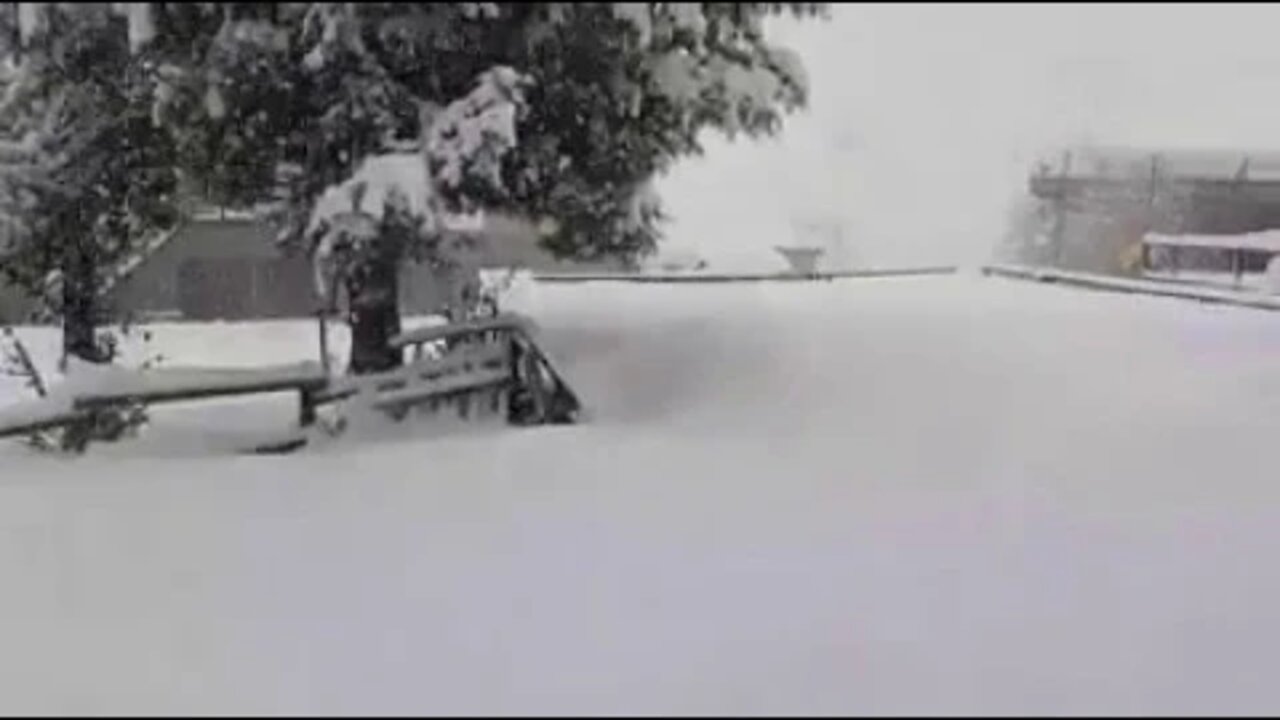 Nieve en Llanaves, León (España)