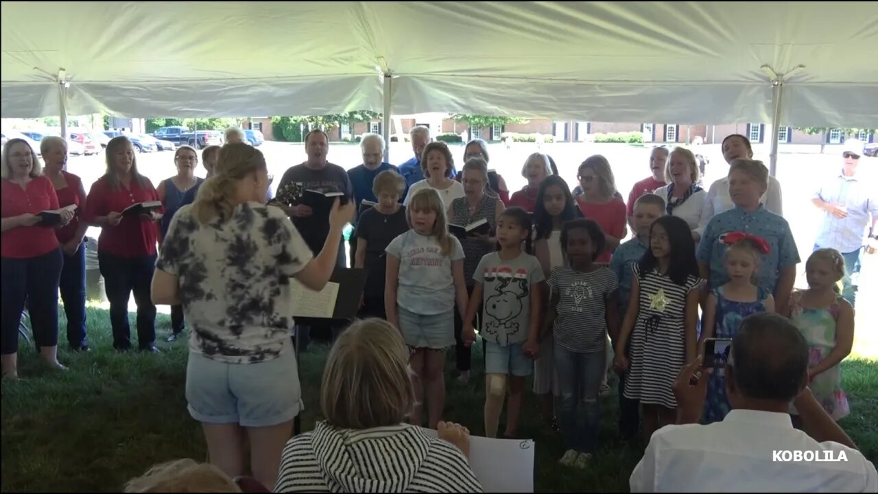 Bethany Choir & Jr. Choir Sing America the Beautiful & Star Spangled Banner July 3rd 2022