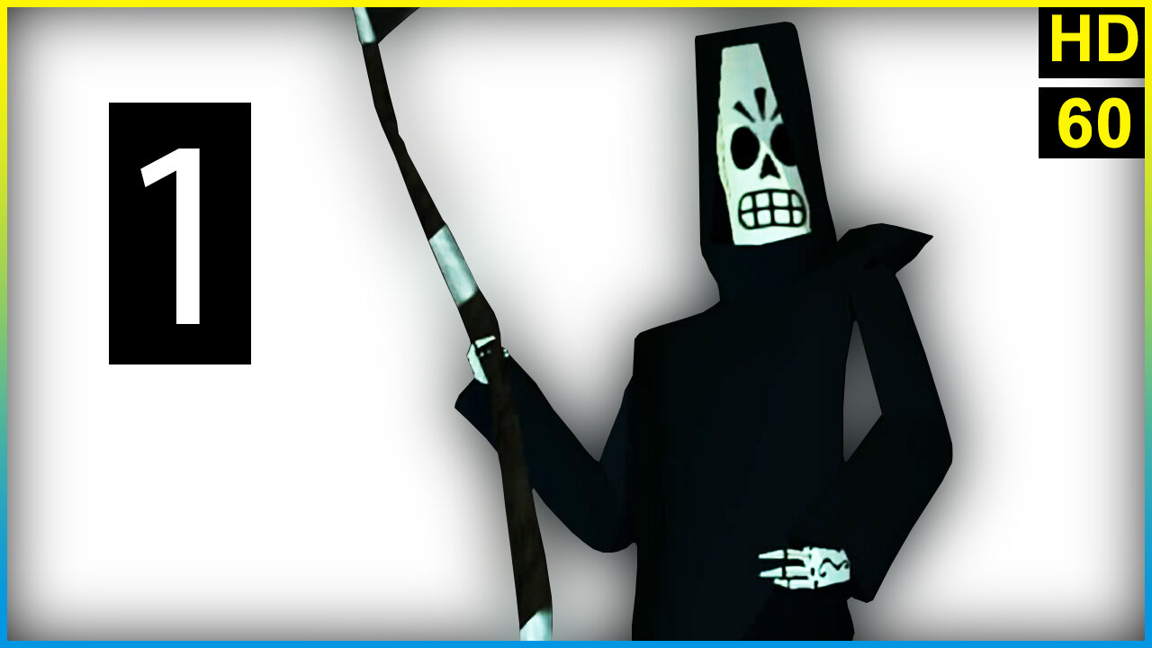 Grim Fandango Remastered. [PC]. Complete Walkthrough. Part 1.