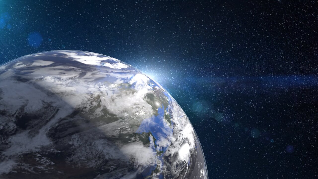 NASA sun sets down earth