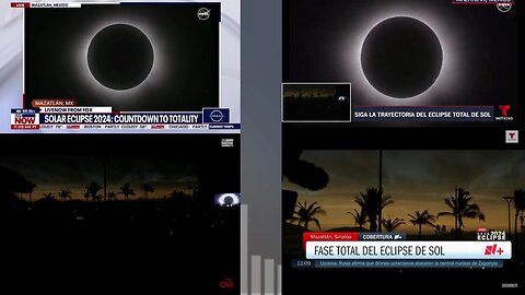 COSì è STATA L'ECLISSI SOLARE TOTALE DELL'8 APRILE 2024 AVVENUTA SOLO IN NORD AMERICA(VIDEO) DOVE NON è SUCCESSO NIENTE,IN EUROPA DOVE VIVO E NEL RESTO DEL MONDO IL SOLE SPLENDEVA E QUINDI NON C'ERA NULLA DI CUI PREOCCUPARSI