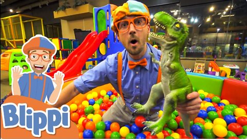 Blippi Learns At An Indoor Playground | Educational Videos For Kids