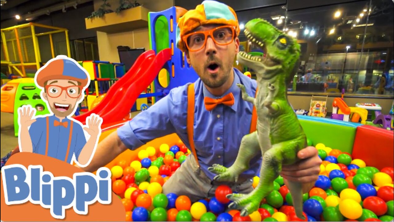 Blippi Learns At An Indoor Playground | Educational Videos For Kids
