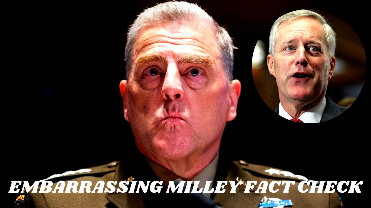 Mark Meadows DESTROYS General Milley's "Coup" Fable