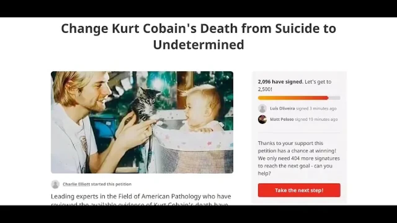 Kurt Cobain Petition and his Ritualistic Death (LIKE AND SHARE) #gematria #truth #truthseeker