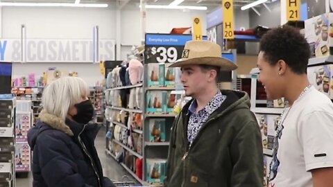 Lady in Walmart Kisses Me For a "School Project"