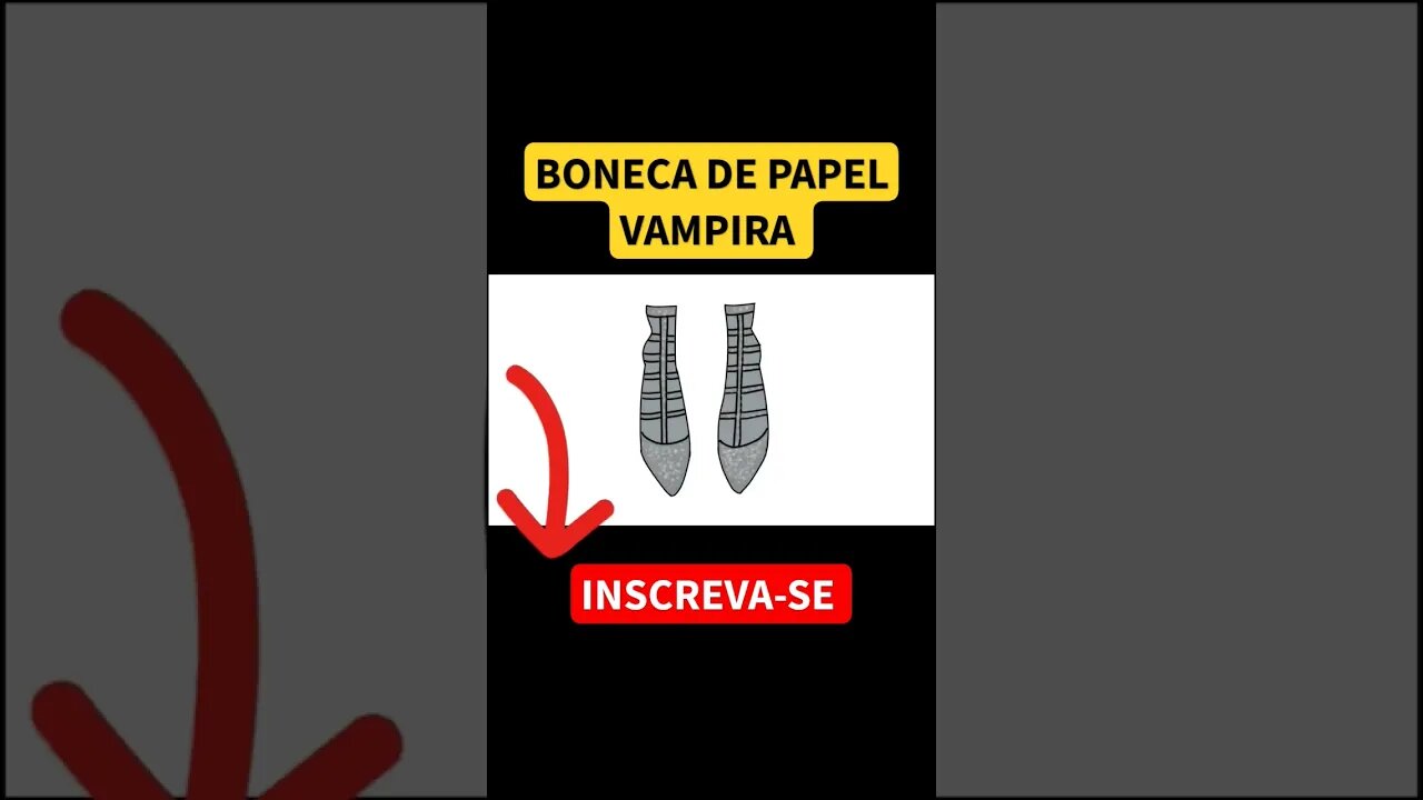 Como Desenhar BONECA DE PAPEL VAMPIRA #bonecadepapel #paperdolls #halloween #vampire #shorts