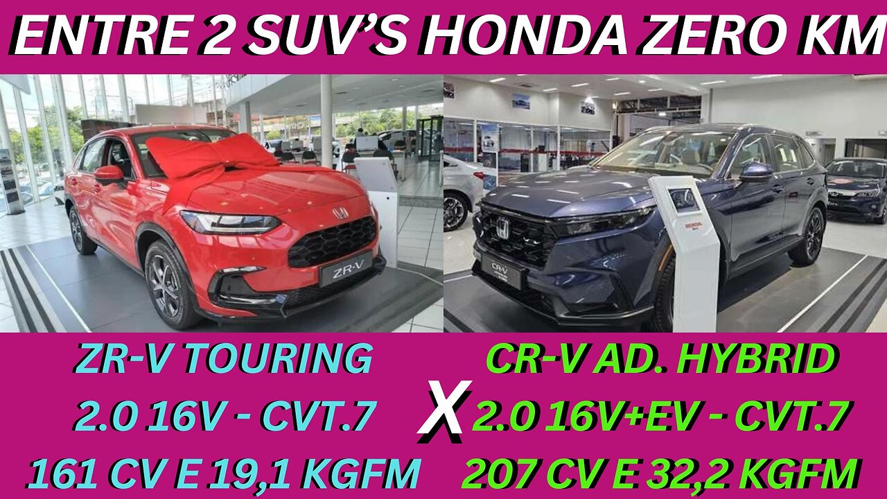 ENTRE 2 CARROS - HONDA ZR-V X HONDA CR-V - EXTRANHO, BONITO, ACOSBUSTÃO OU HYBRIDO ?