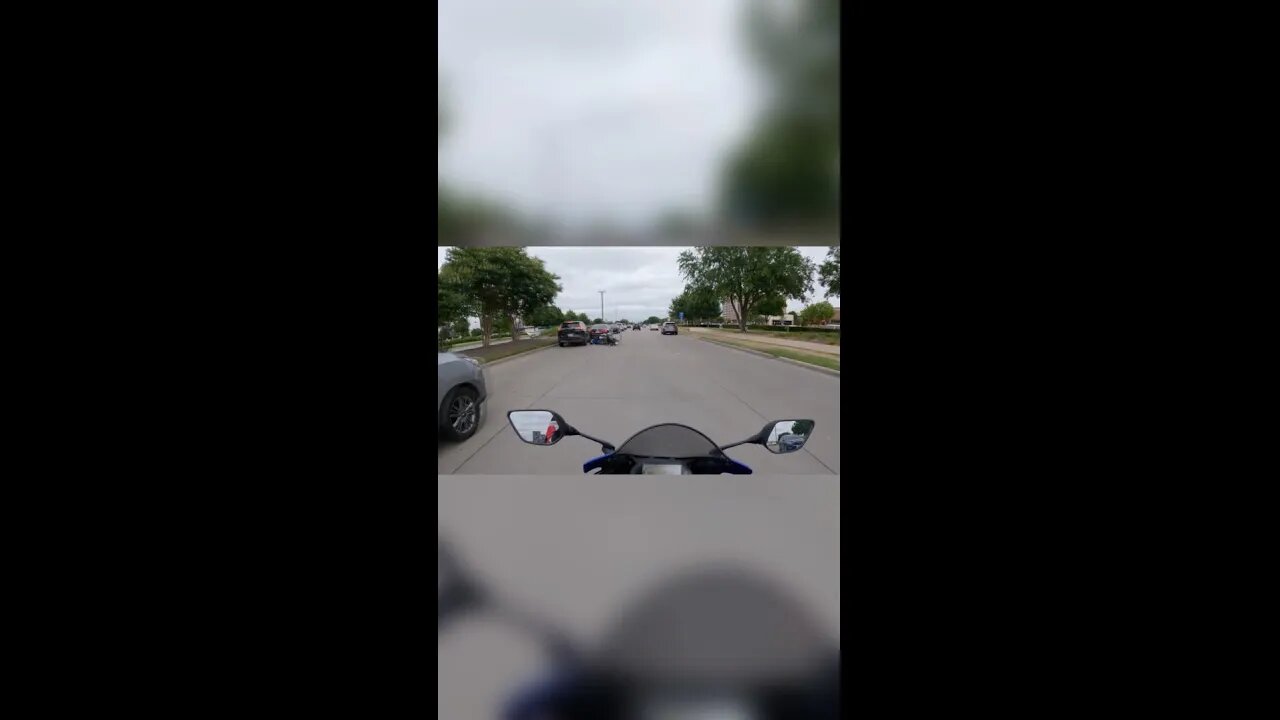 BIKER REAR ENDED IN A 4 VEHICLE COLLISION...😱😱