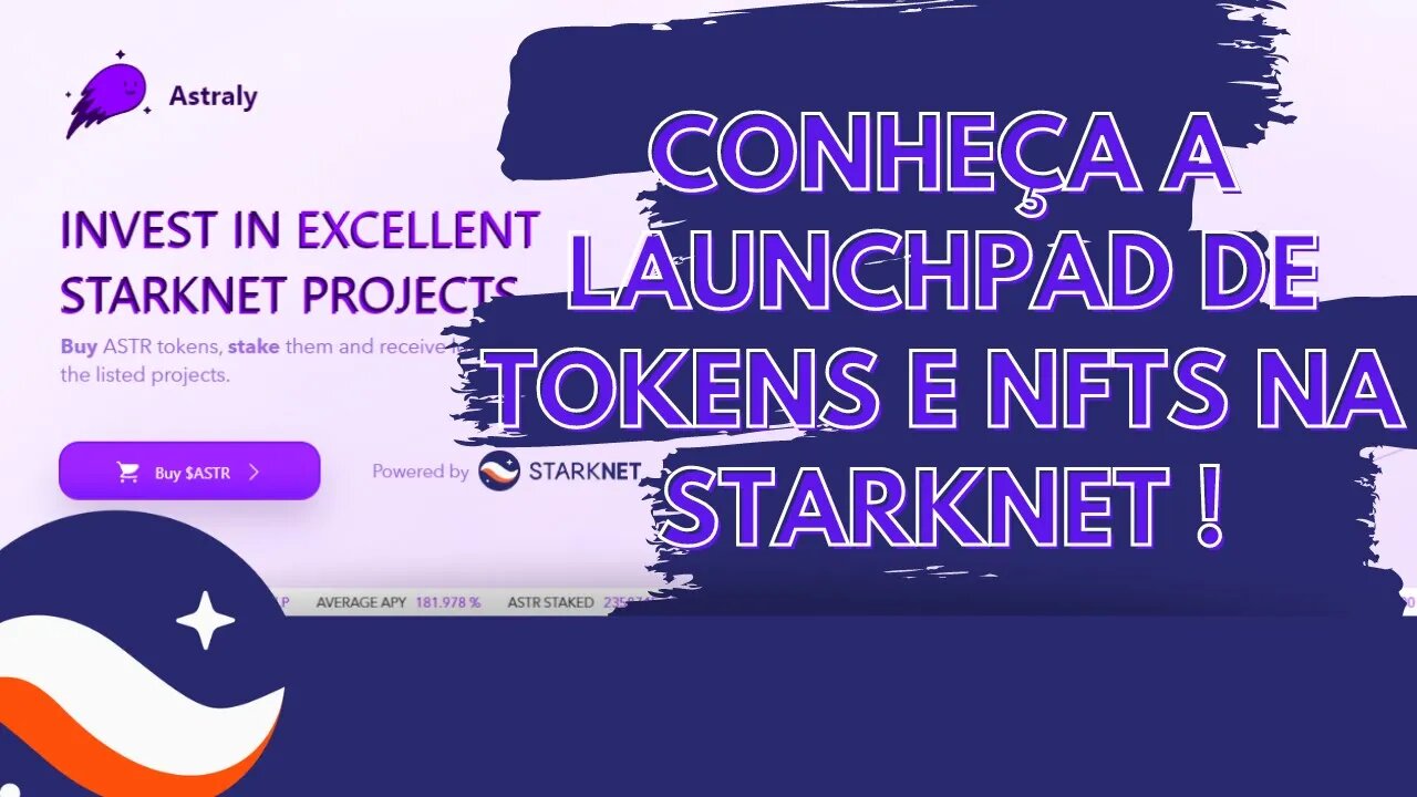 Astraly Launchpad: Pré venda/lançamento de tokens e NFTs na Zk Rollup STARKNET.